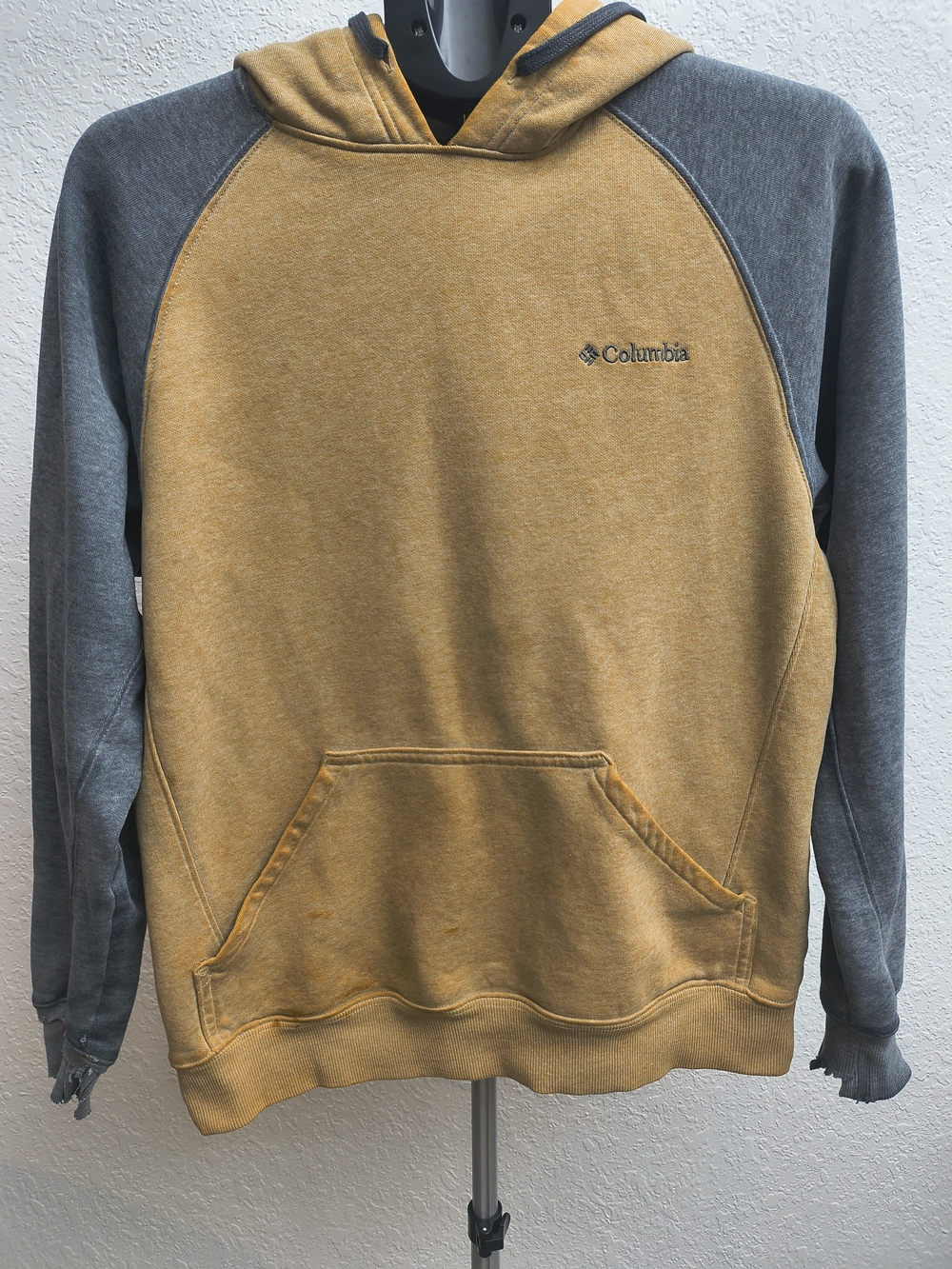 Columbia Two-Tone Hooded Sweatshirt - Mustard & Gray